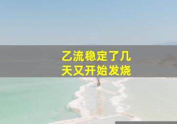 乙流稳定了几天又开始发烧