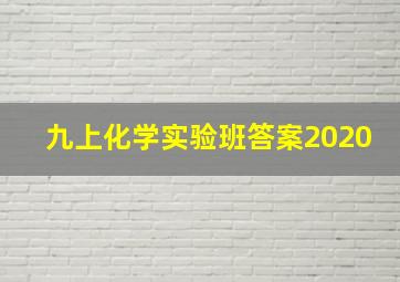 九上化学实验班答案2020