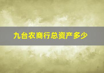 九台农商行总资产多少