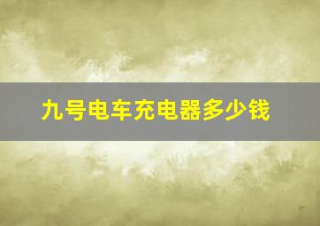 九号电车充电器多少钱