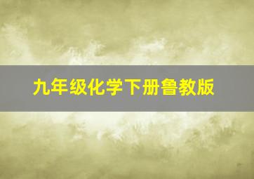 九年级化学下册鲁教版