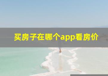 买房子在哪个app看房价