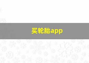 买轮胎app