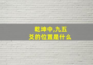 乾坤中,九五爻的位置是什么