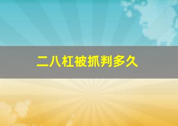 二八杠被抓判多久