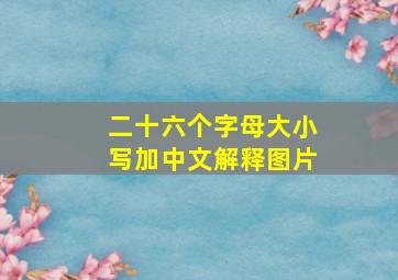 二十六个字母大小写加中文解释图片