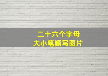 二十六个字母大小笔顺写图片