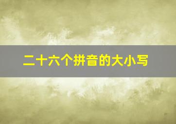 二十六个拼音的大小写