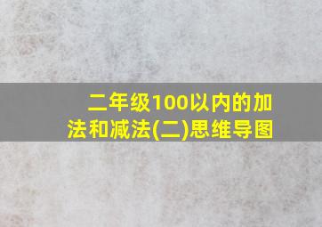 二年级100以内的加法和减法(二)思维导图