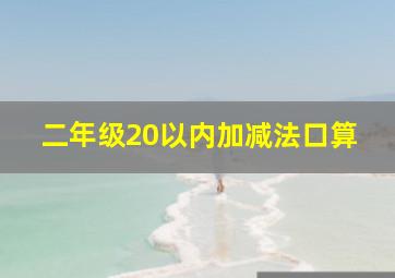 二年级20以内加减法口算