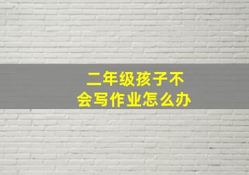 二年级孩子不会写作业怎么办