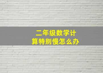 二年级数学计算特别慢怎么办