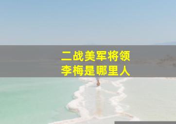 二战美军将领李梅是哪里人