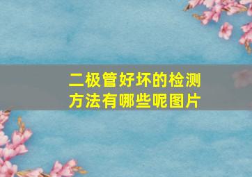 二极管好坏的检测方法有哪些呢图片