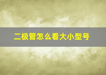 二极管怎么看大小型号