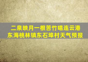 二泉映月一根苦竹唱连云港东海桃林镇东石埠村天气预报