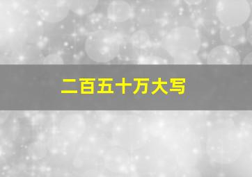 二百五十万大写