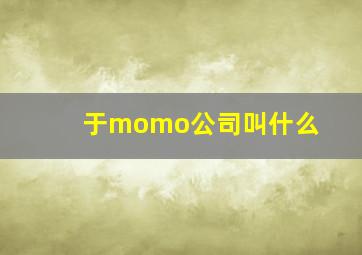 于momo公司叫什么