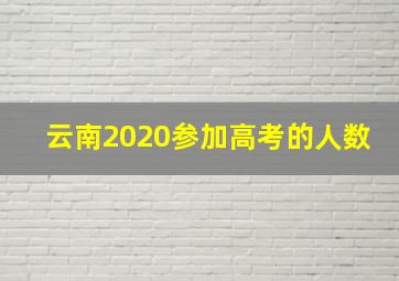 云南2020参加高考的人数