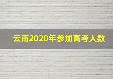 云南2020年参加高考人数