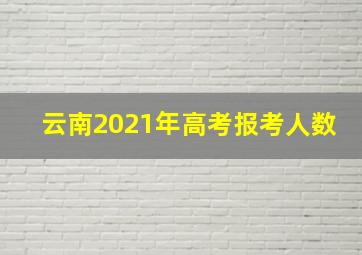 云南2021年高考报考人数