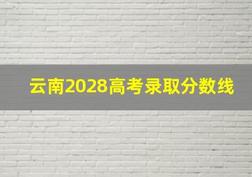 云南2028高考录取分数线