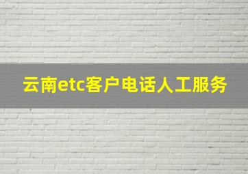 云南etc客户电话人工服务