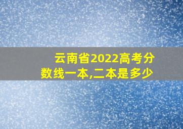 云南省2022高考分数线一本,二本是多少