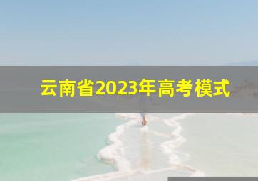 云南省2023年高考模式