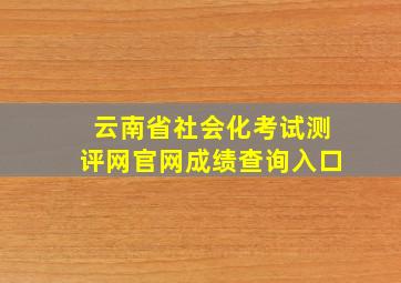 云南省社会化考试测评网官网成绩查询入口