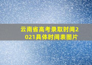 云南省高考录取时间2021具体时间表图片