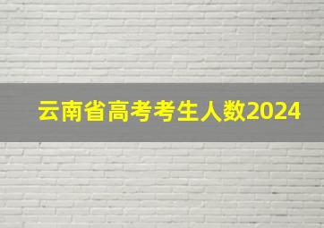 云南省高考考生人数2024