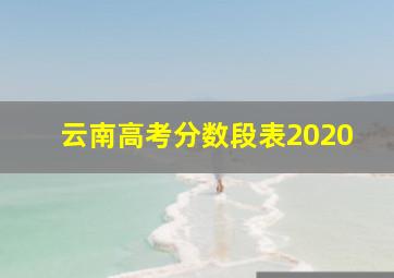 云南高考分数段表2020