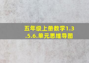 五年级上册数学1.3.5.6.单元思维导图