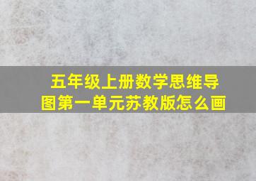 五年级上册数学思维导图第一单元苏教版怎么画