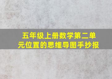 五年级上册数学第二单元位置的思维导图手抄报