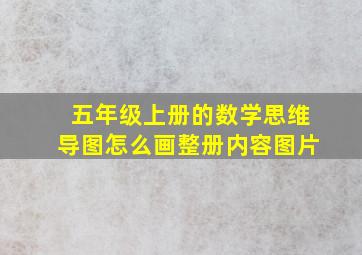 五年级上册的数学思维导图怎么画整册内容图片