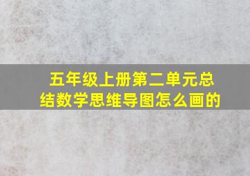 五年级上册第二单元总结数学思维导图怎么画的