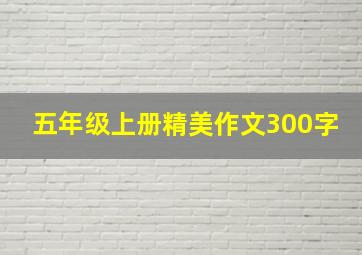 五年级上册精美作文300字