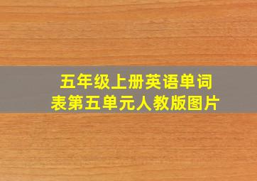 五年级上册英语单词表第五单元人教版图片