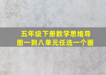 五年级下册数学思维导图一到八单元任选一个画