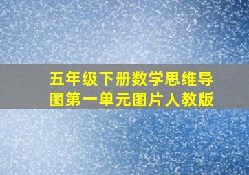 五年级下册数学思维导图第一单元图片人教版