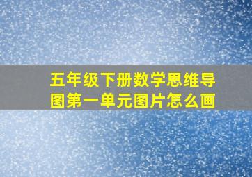 五年级下册数学思维导图第一单元图片怎么画