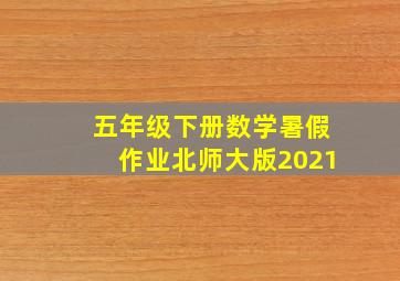 五年级下册数学暑假作业北师大版2021