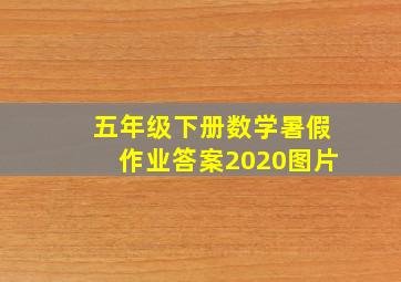 五年级下册数学暑假作业答案2020图片