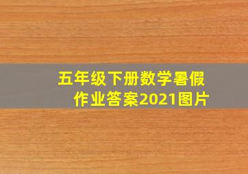 五年级下册数学暑假作业答案2021图片