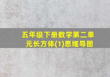 五年级下册数学第二单元长方体(1)思维导图