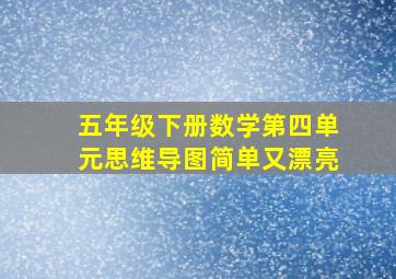 五年级下册数学第四单元思维导图简单又漂亮