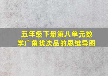 五年级下册第八单元数学广角找次品的思维导图