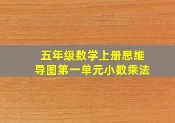 五年级数学上册思维导图第一单元小数乘法